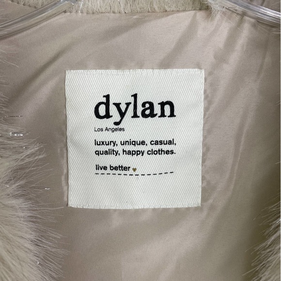 Dylan Women's Vest Sleeveless Coat Gold Silver Luxury Faux Fur Open Front S - Picture 8 of 8